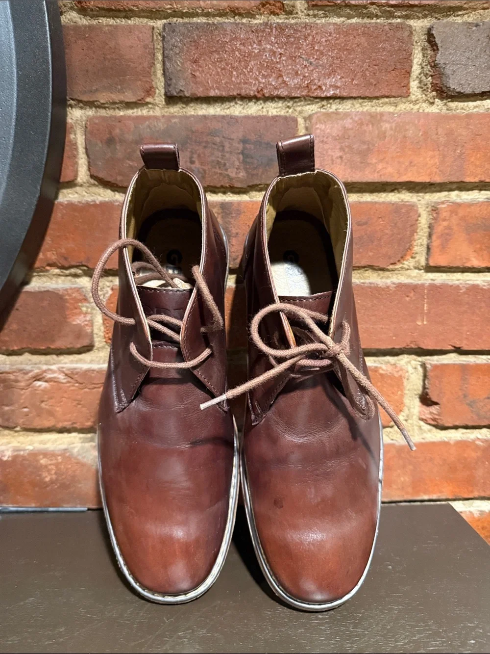 GBX Men's Brown Leather Chukka Boots - Classic Casual Lace-Up